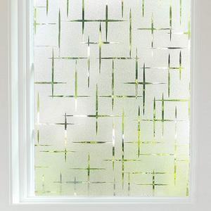 Finnez Frosted Window Film Non-Adhesive, Frosting Privacy Film for Glass Windows, Self Static-Cling Decorative Window Cling for Home Office UV Protection Cross Pattern 17.5 x 78.7 inches (17.5'' x 78.7'') Finnez Frosted Window Film Non-Adhesive, Frosting Privacy Film for Glass Windows, Self Static-Cling Decorative Window Cling for Home Office UV Protection Cross Pattern 17.5 x 78.7 inches (17.5'' x 78.7'')