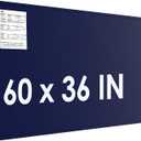 MaxGear Extra Large Bulletin Board 60" x 36", Foldable Felt Board Vision Board Supplies, Cork Board for Office, Home, School, Small Pin Boards for Walls Decorative Display Board Dark Blue