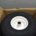 15x6.00-6 Tubeless Lawn Mower Tire and Wheel for Lawn Mower Tractors with 3" offset hub and 3/4" precision bearings 4 Ply Tubeless,570lbs Capacity