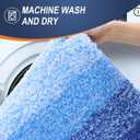 OLANLY Bathroom Rug Set 2 Piece, Soft Absorbent Microfiber Bath Mats and U-Shaped Contour Toilet Rug, Non-Slip, Machine Wash Dry, Shaggy Bath Mats for Bathroom (24"x16"+24"x20", Light Royal Blue)
