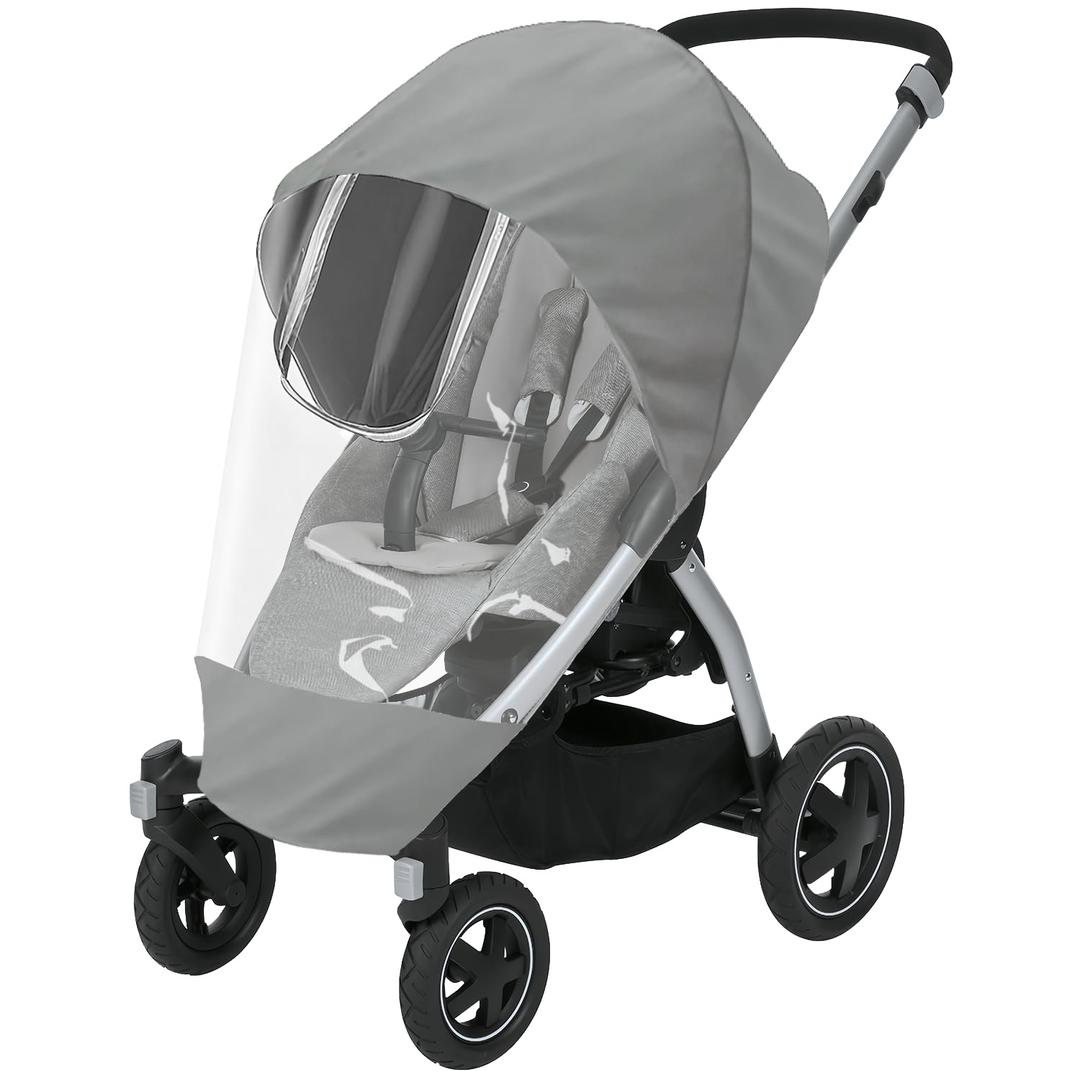 Stroller Rain Cover Compatible with Joolz AER+  Waterproof & Windproof Weather Shield for Baby Stroller, Clear Ventilated Protector for Sun, Rain, Snow & Dust, Compact Foldable Travel Accessory
