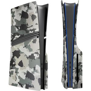 Cover Plates for PS5 Pro Disc Edition, Matte Side Shell FacePlates Accessories Compatible with PlayStation 5 Pro Console ABS Replacement Panels Case (Camouflage)