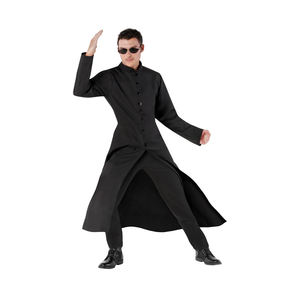 Morph Spy Assassin Costume Black Tailcoat With Glasses Included Halloween Costumes For Men Spy Costume L