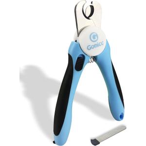 gonicc Professional Small Dog and Cat Nail Clippers Sharp Stainless Steel Pet Nail Trimmers(with Free Nail File in Handle), for Rabbit, Small Animal, with Safety Guard to Avoid Overcutting