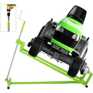 Zevemomo Lawn Mower Lift Jack, Foldable Lift for Riding Lawn Mowers, Mower Jack with Manual and Electric Dual Handles, 900Lbs Weight Capacity