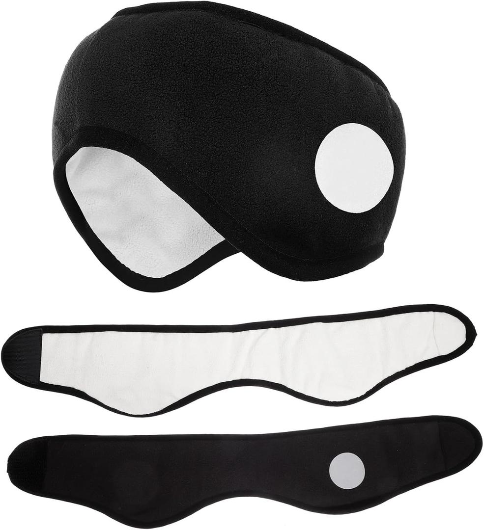 BESPORTBLE AAdjustable Fleece Ear Muffs for Winter Women Noise Reducing Sleeping Ear Warmers Soft Black Covers with Pressure-Free Plush Lining for Home Use