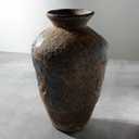 Rusty Ceramic Vase, Pottery Farmhouse Flower Vase for Centerpieces, Wabi Sabi Decorative Vase for Table, Living Room, Bedroom, Bathroom