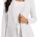 Women's Casual Open Front Sweater Long Sleeve Rib Knit Draped Cardigan L