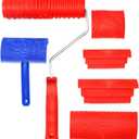 Wood Graining Tool Set 6 PCS Wood Grain Painting Tool Kit Natural Wood Grain Maker Tool with Handle for DIY Table Chair Railings Wall Room Art Paint Decoration