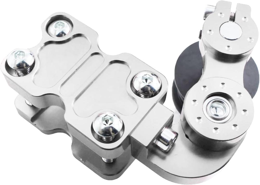 Universal Motorcycle Modified Accessories CNC Aluminum Regulator Alloy New Automatic Adjuster Wheel Chain Tensioner Roller Tools For Motorbike Motocross Chopper ATV Dirt Pit Bike (Silver)