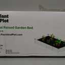 Plant & Plot Galvanized Raised Garden Beds Outdoor // 8x4x1 ft Planter Raised Beds for Gardening, Vegetables, Flowers // Large Metal Garden Box // Patented Tool-Free Design (Dark Gray)