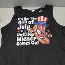 Mens Funny 4th of July Hot Dog Wiener Comes Out Adult Humor Gift Tank Top Size XL
