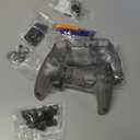 eXtremeRate Luna Redesigned Full Set Shell Buttons Touchpad Cover Compatible with ps5 Controller BDM-030 BDM-040 BDM-050, Clear Black Replacement Top Bottom Cover Case Compatible with ps5 Controller