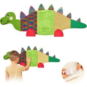 ODOXIA Sensory Wall Panel | Sequin Busy Board for Sensory Room and Daycare | Montessori Toys and Activity | Autism Mats and Squares for Toddlers and Kids (Dinosaur)
