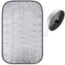 Frienda Rv Window Reflective Insulation Roll 23.6inch*15ft Double Aluminum Foil Heat Bubble Thermal Window Shade Door Cover Blackout for Garage Roof Travel Camper Skylight Shield