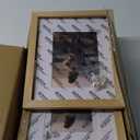 KINLINK 8x10 Picture Frame Natural, Solid Wood Frames with Acrylic Plexiglass for Pictures 4x6/5x7 with Mat or 8x10 without Mat, Tabletop and Wall Display Photo Frame, Set of 4