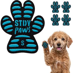 Anti-Slip Paw Stickers for Dogs Feet - Non-Slip Paw Pads for Traction on Hardwood & Tile Floors - Breathable Adhesive Friction Foot Grips for Senior & Injured Dogs  24 Pads (Size S)