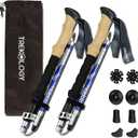 Trekology Trek-Z Collapsible Hiking & Trekking Poles - Balance Support for Seniors, Women, and Men, 2pc Per Set (100-120cm for Height: 411" to 5'10")