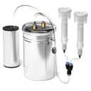 2L Goat Milking Machine, Mefape Cow Milking Machine Portable, No Pulsation Vacuum Suction Pump Goat Milker, Effort-Saving Automatic Goat Milking Supplies with Stainless Steel Bucket, for Cows Goats