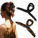 Nalodu 5 Inch Extra Large Claw Clips, 13 cm No Slip Matte Jumbo XL Hair Clips for Thick Long Curly Hair, Big Hair Claw Clips, 2 Pack