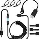 USB Port Magnetic Power Cord, Snowmobile Helmet Heated Shield Cord 12v USB RCA Plug for Heated Most Electric Shields, Helmet, Visor Port (Kit)