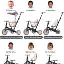 newyoo TR009 6-in-1 Tricycle for Toddlers 1-3, Toddler Bike, Birthday Gifts