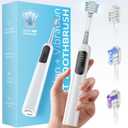SYNHOPE 60 Oscillating Sonic Electric Toothbrush, Rechargeable Battery & Fast Charge [Oscillation 60 Swing Amplitude] 3 Brush Heads, IPX7 & Teeth Whitening Ultrasonic Cleaning Tooth Brush.