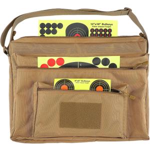 Dansydaisy 20"x15" Range Target Carry Case with 3 Zipper Pockets and Front Hook and Loop Tape for Pouch Shooting Accessory Range Convenient Carrying, Targets Not Included