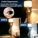 Floor Lamp with Coat Rack, 2-in-1 Entryway Tall Lamp 3 Color Dimmable 78.8" Standing Lamps with 6 Hooks & Triangular Base for Living Room Corner, Bedroom, Small Apartments & Foyers