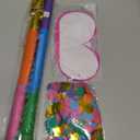 BLUE PANDA 30-Inch Rainbow Pinata Stick with Rainbow Blindfold and Colorful Confetti - Pinata Bat for Birthday Party Supply