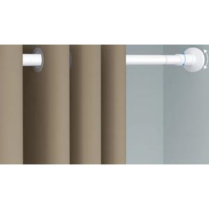 MOFAOTU Tension Curtain Rod, Shower Curtain Rod, 46-167 inch, No Drill Window Curtain Rod, Rustproof Adjustable Shower Rods for Bathroom, Extra Long For Outdoor, Living Room, White