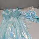 EHSUYAB 3Pcs Sexy Halloween Fairy Costume Woman, Butterfly Wings Forest Elf Holographic Outfits Rave Size Small