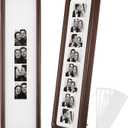 Lineshading 2 Pcs Photo Strip Frame 16x4 Walnut Wood Photo Holder, Paper
