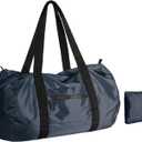 pack all 45L Foldable Duffel Bag, Water-Resistant Sports Gym Bag, Portable Weekender Bag Lightweight for Travel, Fitness and Camping (Navy Blue)