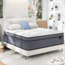 King Size Mattress [Upgraded Strengthen] 14 Inch Firm King Mattress In A Box, Hybrid Mattresses With Gel Memory Foam & Independent Pocket Springs,Pressure Relief, Strong Edge Support,366-Night Trial (Grey)