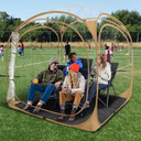 Pop Up Sports Tent - Clear Bubble Tent With Thick PVC, Scratch-Resistant - Instant Weather Proof Pod With Extra Top Cover for Soccer, Football Games, Outdoor Events - 1-6 Person