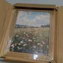 AVECCO Vintage Peaceful Wildflower Canvas Wall Art, Nature Floral Artwork Landscape Wall Decor, Colorfu Botanical Art Prints for Bedroom Living Room Office Home Decoration 8x10 Inches Wood Framed