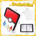 Card Binder  4 Pocket Zipper Collection Album, Premium PU Holder, Double-Sided Display for 400 Cards, Includes 5 Hard Plastic Sleeves for Game Cards, Sports CardsCartoon Stickers