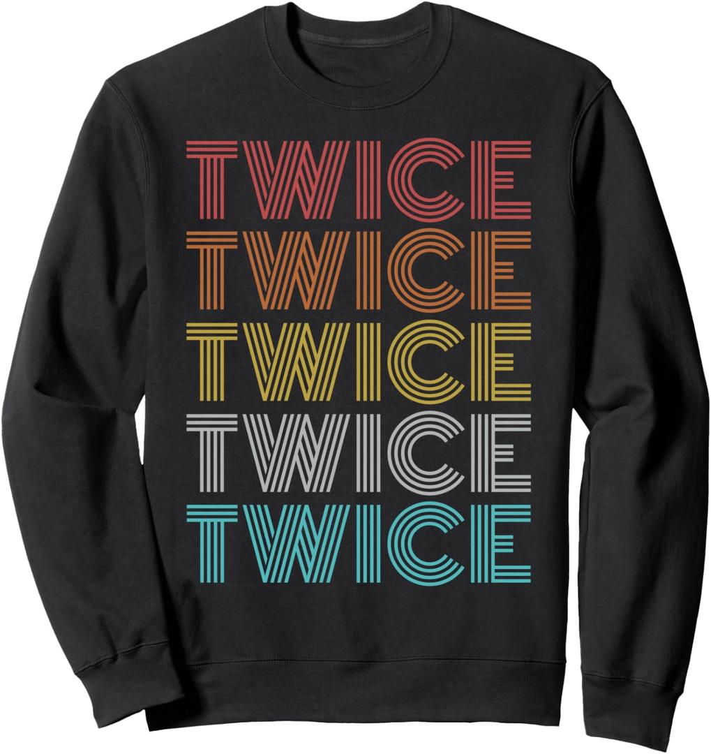 Retro Vintage Twice Sweatshirt, S