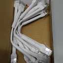 Everest Ultra Slim Cat6a Ethernet Patch Cables 0.5ft (10-Pack) White - 6 Inch 10GB Cat 6a Patch Cable - Bendable, Flexible & Thin Ethernet Cable - 32AWG 550MHZ Cat6a Cables - 100% Copper Wires