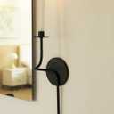 17" Black Wall Candle Holder Set of 2 Taper Candle Sconces Set of Two for Living Room, Dining Room, Bedroom Fireplace Wall Decoration