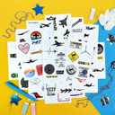 2 x BulbaCraft 100Pcs Aviation Stickers and Decals, Pilot Stickers for Laptop, Airplane Decals, Aviation Gifts, Airplane Party Decorations, Gifts for Women & Men