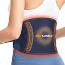 Cordless Heating Pad with Massager for Back Pain Relief Portable Heat Pad for Period Cramps, Hands-Free, Auto Shut Off with an Extension Strap