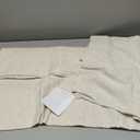 MIULEE Natural White Linen Curtains 84 Inch Long for Bedroom Living Room, Soft Thick Linen Textured Window Drapes Semi Sheer Light Filtering Rod Pocket Back Tab Neutral Farmhouse Cream Ivory 2 Panels