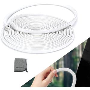 Winunite 65.6ft(20m) Car Door Edge Guards White  Fits Most Vehicles, No Glue, U-Shaped, Built-in Metal Clips, Scratch and Chip Resistant  Reduces Dings in Parking Lots (65-3/5Ft)