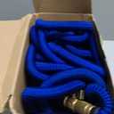 Expandable Garden Hose 150 ft Water Hose with 10 Function Spray Nozzle, Lightweight Flexible Hose with 3/4 Inch Solid Fittings and 4-Layer Latex Core, 150ft Retractable Stretch Hose (Blue)