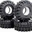 HOBBYSOUL 1.0 Crawler Tires 58mm Tall 1.0'' Mud Slingers Super Soft Sticky Tyre for RC 1/24 SCX24 1/18 TRX4M Upgrades