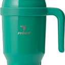 REDUCE 40 oz Stainless Steel Tumbler with Handle - Dual-Wall Vacuum Insulated Travel Mug, Sweat-Proof Lid & Reusable Straw - Keeps Drinks Cold for 24 Hrs, Fits Cupholders, Dishwasher Safe - Palm Leaf