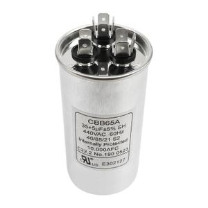 Round Dual Run Capacitor 35 + 5 uf MFD 440V VAC Dual Run Round Capacitor Run Start Capacitor