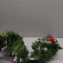 Christmas Garland,Christmas Garland with Lights, Christmas Decoration,9FT/2.7M, for Mantle, Home, Stairs, Fireplace, Porch, Door,Indoor/Outdoor (Green)